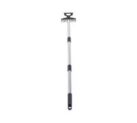 HEEPDD 11 Dents Binette Sarcleuse, Manche Long 63 Pouces Jardin Houe | Râteau de traction en acier au carbone avec tête à double usage, ameublir le sol Compact, enlever les pissenlits, jardinage