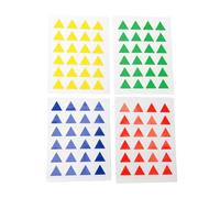 HEEPDD 12 Feuilles D'autocollants Triangulaires Auto-adhésifs 4 Couleurs 1,6x1,4 Cm 288 Pièces