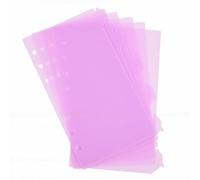 HEEPDD 4 Ensembles de Séparateurs à Feuilles Mobiles A6 avec Onglets D'indexation en Forme de Dauphin, Séparateur de Planificateur de Carnet de Notes en Plastique PP à 20 Trous pour (A6)