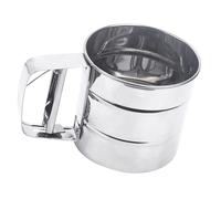 HEEPDD Autres Outils et Accessoires de Cuisson Tamis 24 Mailles Fines Tamis Tasse Presse Poignée pour Farine Poudre de Cacao avec Rouille Antiadhésive Facile en Acier Inoxydable Farine Nan