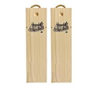 HEEPDD Boîte à Vin en Bois, Stockage de Bouteilles Simples avec Couvercle, Grain de Bois Décoratif Réutilisable pour Affichage de Cadeaux de Vin et Vitrine Sécurisée