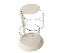 HEEPDD Boîte de Rangement pour éponge de Maquillage, Organisateur à Deux Couches en Pet, Récipient Cosmétique Résistant à l'humidité pour Outils de beauté, économiseur d'espace 11x13 Cm pour Les