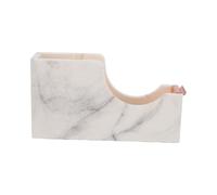 HEEPDD Dévidoir de Ruban Adhésif avec Base Lourde, Distributeur de Ruban de Masquage Rechargeable 4,7 X 2,6 X 1,4 Pouces, Distributeur de Adhésif lesté en Acrylique pour Bureau, (Marbre Or Rose)