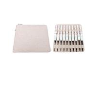 HEEPDD Ensemble de 10 Crochets, Poignée Ergonomique en Arc Souple de 3 Mm à 8 Mm avec Sac de Rangement à Fermeture éclair en Toile Beige pour Tricoter des Accessoires de Décoration de