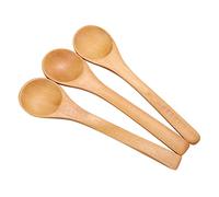 HEEPDD Ensemble de 30 Petites Cuillères en Bois, Mini Cuillères à café Naturelles, Finition Arrondie de 4,9 Pouces pour les Pots de Condiments au Sel et au Miel, la Cuisson des Desserts, le Service de