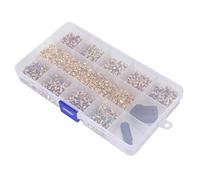 HEEPDD Ensemble de Rivets en Cristal, Kit de Clous en Strass en Laiton avec Moule de Presse à Main 540 Ensembles 6 Mm pour Sac à Main en Cuir, Ceinture, Sac à, Décoration, Accessoires de Bijoux