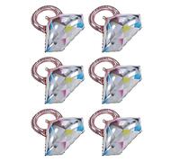 HEEPDD Kit de Ballons Sphériques en Papier d'aluminium pour Fête Nuptiale, Mariage, Fiançailles, Décoration de Fête, 6 Pièces, Anneau de Ballon Nan (Or Rose)