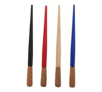 HEEPDD Lot de 4 Porte-stylos de Calligraphie en Bois Massif, 21 Cm, 4 Couleurs, Ensemble de Porte-stylos Vintage, Léger pour écrire, Dessiner, Plus de Crampes aux Mains au Bureau ou en (-stylo