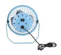 HEEPDD Mini Ventilateur de Bureau de 4 Pouces, Ventilateur de Refroidissement Personnel USB, Petit Circulateur D'air Robuste en Métal avec Fonctionnement Silencieux pour la Maison, le (BLUE)