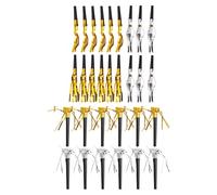HEEPDD Party Blowers Lot de 30 Cornes de Fête à Franges en or métallisé et Argent, Son Puissant et Net déplié, 10,8 Pouces, Pliables pour les Anniversaires, les Remises de Diplômes, les événements