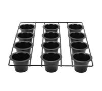 HEEPDD Plaque de Cuisson Plaque de Cuisson Antiadhésive en Acier avec Conception Inférieure Améliorée pour un Démoulage Facile et Passe au Lave-vaisselle Ustensiles de Moule à Muffins de 12 Tasses