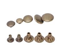 HEEPDD Rivets de Maroquinerie Rivets en Fer pour l'artisanat du Cuir Vêtements Décoration de Sac à Chaussures avec 5 Tailles 6 Mm 7 Mm 8 9 10 Kit de en Cuir 500 Ensembles de Maroquinerie (Bronze)