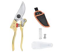 HEEPDD Sécateur, Outils de Jardin, Lame en Acier allié Antirouille, capacité de de 2 Pouces, Poignée Confortable à Ressort avec Boucle de sécurité pour L'élagage des Branches,