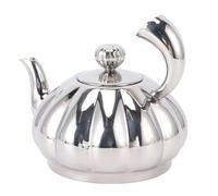 HEEPDD Théière Citrouille en Acier Inoxydable, Bec Lisse Poli Miroir pour Cuisinière à Gaz, Chaleur Faible et Moyenne, capacité de 283,5 G, Compacte, 5,7 X 4,1 Pouces, pour la Maison, la Cuisine, le