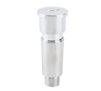 HEEPDD Valve de Chasse D'eau avec Bouton Poussoir Manuel, Kit de | Compatible avec les Réservoirs de Toilettes Standard, Action de Chasse D'eau Fluide en une étape, Finition Argentée