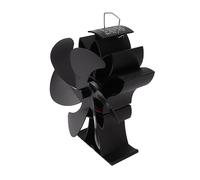 HEEPDD Ventilateur de Poêle à Bois, Ventilateur de Cheminée à 6 Pales en Alliage d'aluminium, Fonctionnement Silencieux, Distribution Rapide de la Chaleur, Fort Flux d'air pour Poêle à Bois,