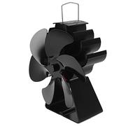 HEEPDD Ventilateur de Poêle à Bois, Ventilateur de Cheminée alimenté par la Chaleur en Aluminium avec 6 Pales, Fonctionnement de 176 °F à 482 °F, Circulateur de Chaleur Non électrique Silencieux