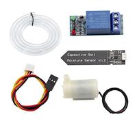 Heevhas Kit d'irrigation automatique DIY - Module relais 1 canal 5 V + capteur d'humidité du sol capacitif + mini pompe à eau horizontale + tuyau en PVC de 1 m pour Arduino