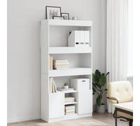 HEFZGDB Armoire haute blanche - 92 x 33 x 180 cm - En bois - Multifonction - Pour salon, bureau, chambre à coucher, bibliothèque