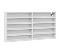 HEFZGDB Armoire vitrine blanche - 100 x 8,5 x 50 cm - En bois - Petite étagère murale pour CD, bureau, cuisine, salon, salle de bain