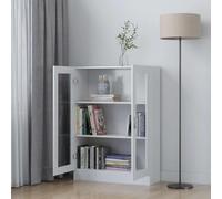 HEFZGDB Armoire vitrine blanche - 82,5 x 30,5 x 115 cm - En bois - Étagère pour chambre à coucher, bureau, salon, bibliothèque