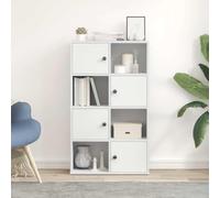 HEFZGDB Bibliothèque blanche - 60 x 24 x 101,5 cm - En bois - Petite armoire de rangement - Pour bureau, salon, bureau, bibliothèque