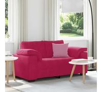 HEFZGDB Canapé 2 places moderne bordeaux 160 x 77 x 82 cm avec housse en velours, fauteuil confortable en velours pour salon pour se détendre et lire avec coussin d'assise rembourré, canapé relax