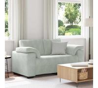 HEFZGDB Canapé 2 places moderne gris clair 160 x 77 x 82 cm avec housse en velours, fauteuil confortable en velours pour salon pour se détendre et lire avec coussin d'assise rembourré, canapé relax