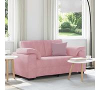HEFZGDB Canapé 2 places moderne rose 160 x 77 x 82 cm avec housse en velours, fauteuil confortable en velours pour salon pour se détendre et lire avec coussin d'assise rembourré, canapé relax