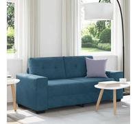 HEFZGDB Canapé moderne avec housse en velours bleu, canapé 2 places avec tissu en velours et accoudoirs en bois, canapé relax avec coussin d'assise rembourré, fauteuil confortable pour se détendre et