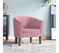 HEFZGDB Fauteuil club moderne en velours rose avec housse en velours doux pour salon, chambre à coucher, bureau, structure en bois robuste, rembourrage confortable, assise, dossier, accoudoirs