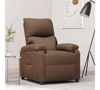 HEFZGDB Fauteuil de relaxation en tissu confortable pour salon, marron, avec réglage manuel à 3 positions, fauteuil relax réglable manuellement avec fonction allongée et fauteuil TV rembourré
