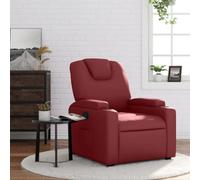 HEFZGDB Fauteuil relax rouge vin en cuir synthétique - Chaise de jardin - Chaise de salle à manger - Fauteuil de salon - Convient pour le salon, le jardin, la terrasse