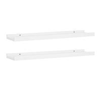 HEFZGDB Lot de 2 baguettes murales flottantes en MDF pour cuisine, chambre à coucher, salle de bain, bureau - Blanc - 60 x 9 x 3 cm