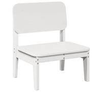 HEFZGDB Lot de 2 chaises de jardin blanches 60 x 52,5 x 72 cm en bois massif de pin pour balcon, salle à manger, salon, parc, cour, balcon, terrasse
