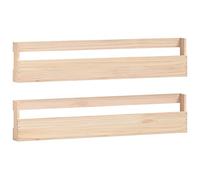 HEFZGDB Lot de 2 étagères à chaussures murales 110 x 9 x 23 cm en bois massif de pin Rangement à chaussures Petit meuble à chaussures multi-usages pour salon, entrée, dortoir, cuisine