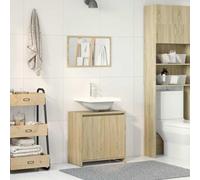 HEFZGDB Lot de 2 meubles de salle de bain en chêne Sonoma - Armoire multi-usages - Armoire à chaussures, armoire pharmacie, cuisine, salle de bain pour toilettes, chambre d'amis, salon, salle de bain