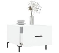HEFZGDB Lot de 2 tables basses blanches - 50 x 50 x 40 cm - En bois - Orta Sehpa Oturma Odasi - Petite table d'appoint pour balcon, salon, salle de réunion, café