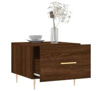 HEFZGDB Lot de 2 tables basses marron aspect chêne 50 x 50 x 40 cm Table basse moderne Petite table de salon pour jardin, salon, salle de réunion, balcon