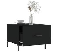 HEFZGDB Lot de 2 tables basses noires 50 x 50 x 40 cm en bois Orta Sehpa Oturma Odasi Petite table d'appoint pour balcon, salon, salle de réunion, café