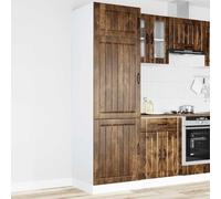 HEFZGDB Lucca Armoire de cuisine en bois de chêne fumé - Meuble de salle de bain - Meuble de cuisine multi-usages pour cuisine, salon, salle à manger, salle de bain