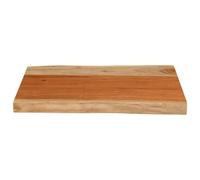 HEFZGDB Plateau de table rectangulaire en bois d'acacia massif - 60 x 40 x 3,8 cm - Bords d'arbre - Plan de travail - Table à manger pour bureau, salle de conférence, salle d'étude, cuisine