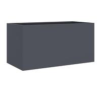 HEFZGDB Pot de fleurs anthracite - 62 x 30 x 29 cm - En acier - Petit pot de fleurs - Grand pot de fleurs d'intérieur - Pour jardin, balcon, cour, terrasse