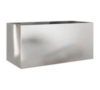 HEFZGDB Pot de fleurs argenté - 62 x 30 x 29 cm - En acier inoxydable - Petit pot de fleurs - Grand pot de fleurs d'intérieur - Pour jardin, balcon, cour, terrasse