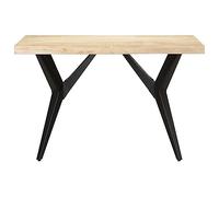 HEFZGDB Table à manger 120 x 60 x 76 cm en bois massif de mangue, petite table de bar, table à manger, table console, étroite pour jardin, cuisine, salle à manger, balcon