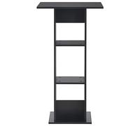 HEFZGDB Table de bar noire - 60 x 60 x 110 cm - Table de jardin - Table à manger - Table console étroite pour balcon, cuisine, jardin, salle à manger