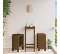 HEFZGDB Tabouret de bar rustique en pin massif pour terrasse et balcon, chaise de bar d'extérieur avec repose-pieds et hauteur d'assise de 75 cm, meubles de jardin durables en pin de 110 kg
