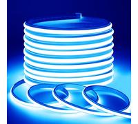 HEGEHE Lumière au néon LED COB, Ruban Led Flexible Néon Bande Led 230V 240 LEDS/M IP65 Etanche Autocollant Flex Bande Lumineuse Super Lumineux pour Intérieur/Extérieur (Bleu, 35M)