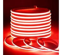 HEGEHE Lumière au néon LED COB, Ruban Led Flexible Néon Bande Led 230V 240 LEDS/M IP65 Etanche Autocollant Flex Bande Lumineuse Super Lumineux pour Intérieur/Extérieur (Rouge, 20M)