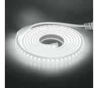 HEGEHE Ruban LED, Lumière au LED IP65 étanche 220V Bandeau flexible Ruban LED Light Strip pour Escalier, Chambre, Cuisine Intérieur/Extérieur (Blanc, 26M)